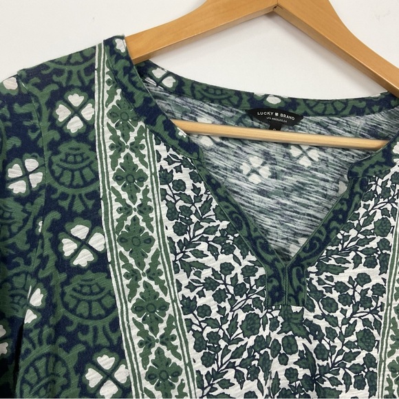 Lucky Brand Split Neck Pullover Shirt Size Small - Picture 2 of 8